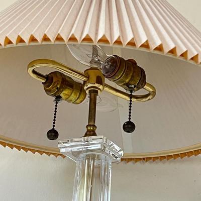 Pair (2) Glass Table Lamps