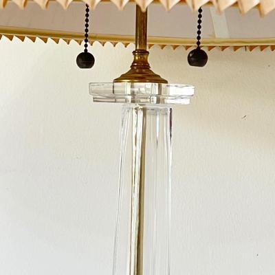 Pair (2) Glass Table Lamps