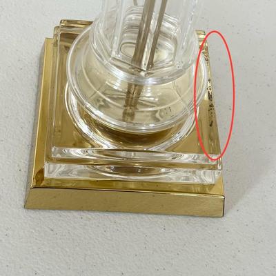 Pair (2) Glass Table Lamps