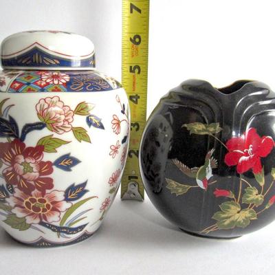 Vintage Japan Ginger Jar and Vase