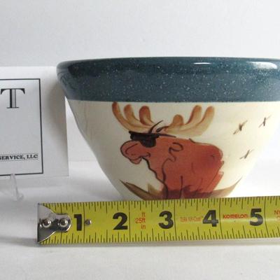 Cute North Pole Moose Kitchen Mixing Bowl