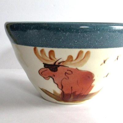 Cute North Pole Moose Kitchen Mixing Bowl