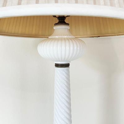 Pair (2) Milk Glass Table Lamps