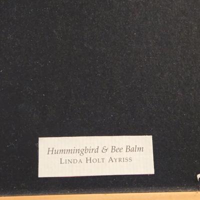 Linda Holt Ayriss 'Hummingbird & Bee Balm' Print