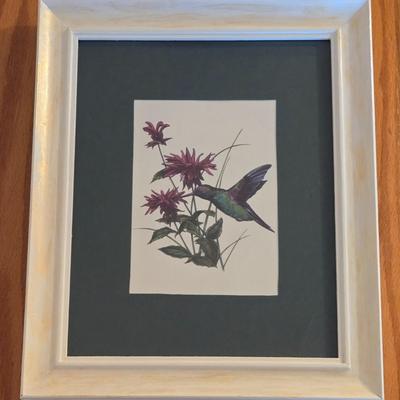 Linda Holt Ayriss 'Hummingbird & Bee Balm' Print