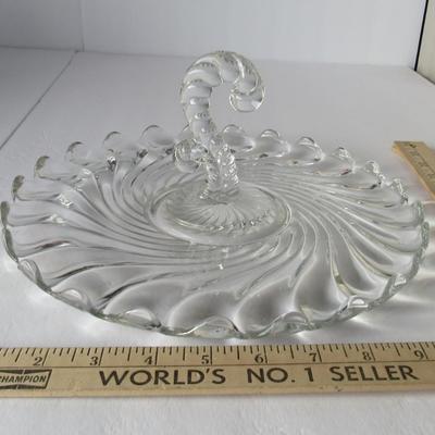 Vintage Imperial Glass Colony Center Handled Tray