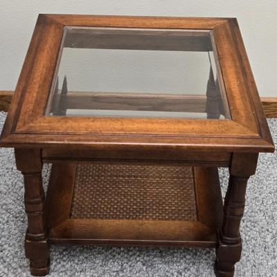 Beveled Glass Side Table #1