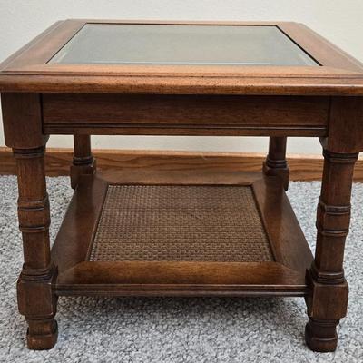 Beveled Glass Top Side Table #2