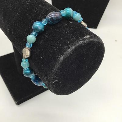 Blue charm bracelet