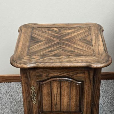 Wood Side Table Cabinet #1
