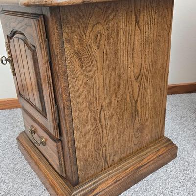 Wood Side Table Cabinet #1