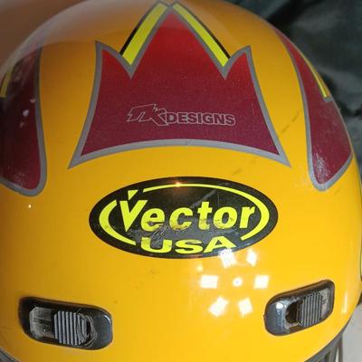 TK Designs Vector USA DOT Helmet with helmet bag and accessories