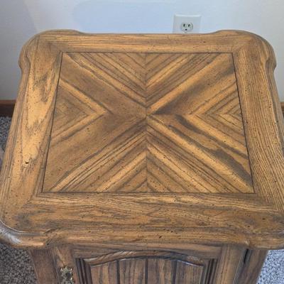 Wood Side Table Cabinet #2