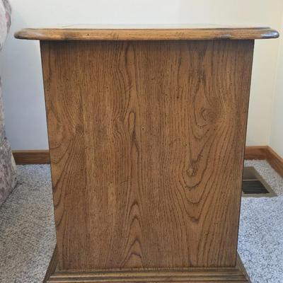 Wood Side Table Cabinet #2