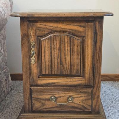 Wood Side Table Cabinet #2