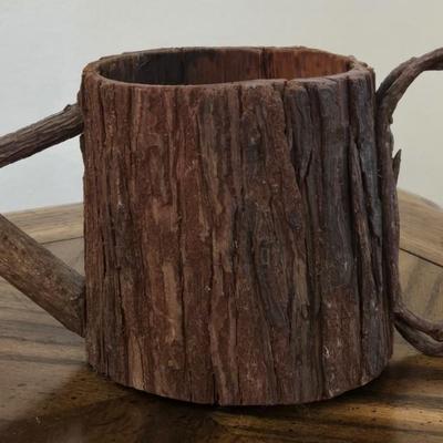 Wood Watering Can Deco