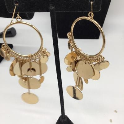 Bronze toned dangle earrings