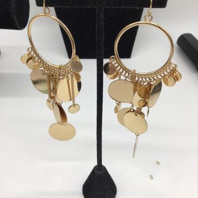 Bronze toned dangle earrings