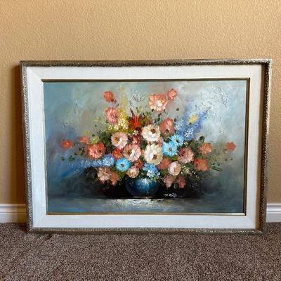 SIGNED FLORAL PAINTING