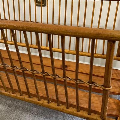 Vtg. Solid Wood Baby Doll Rocking Cradle ~ *Read Details