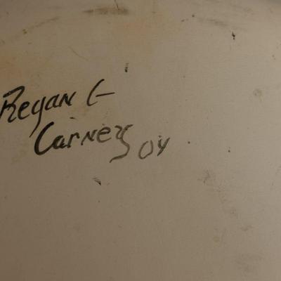 Signed Regan Carney Pottery Plate, 2004