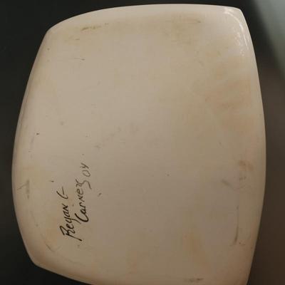 Signed Regan Carney Pottery Plate, 2004