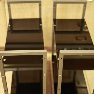 Metal and Tempered Glass Shelves (2)