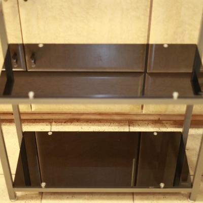 Metal and Tempered Glass Shelves (2)