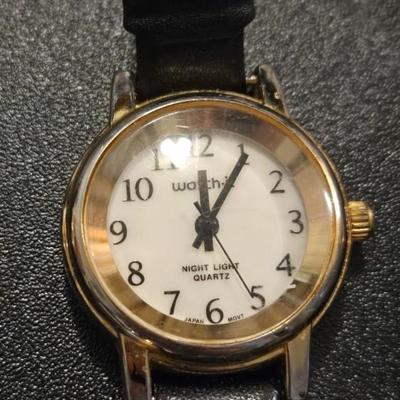 (3) Black Leather Band Fashion Watches