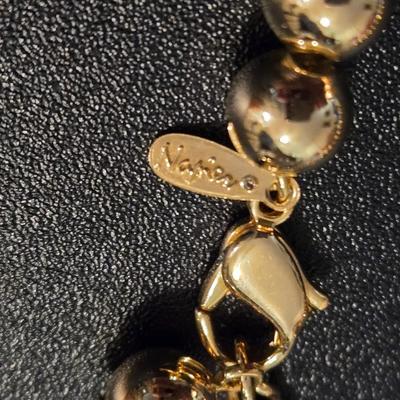 Gold Bead Napier Necklace