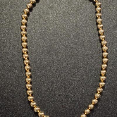 Gold Bead Napier Necklace