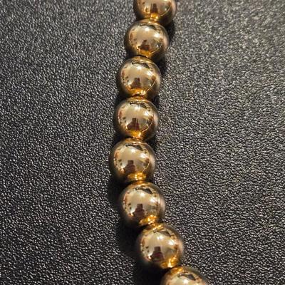 Gold Bead Napier Necklace