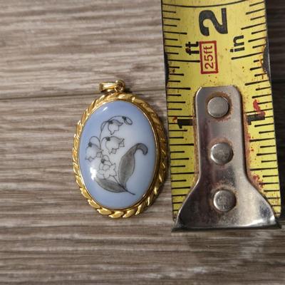 Handpainted Bing & Grondahl Pendant