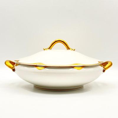 HAILAND LIMOGES ~ Vtg. 8â€ Round Covered Serving Tureen