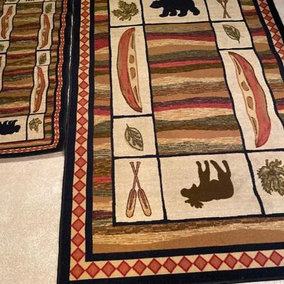 Bear & moose rugs