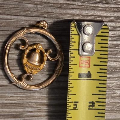 (2) Vintage Bell Telephone 1/20 12kt. Gold Pendants