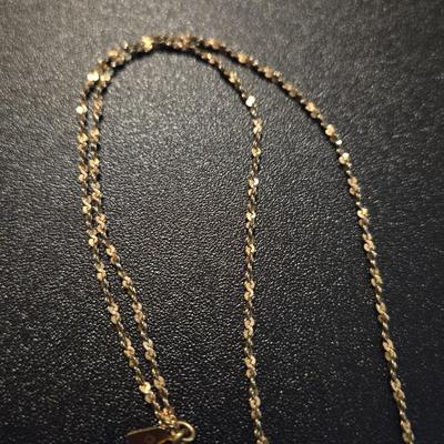 Monet Gold Tone Chain and Cross