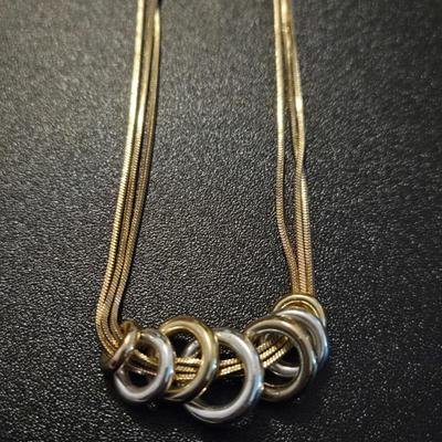 Silver Tone & Copper Necklace