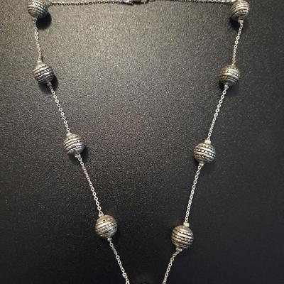 Sterling Bead Necklace