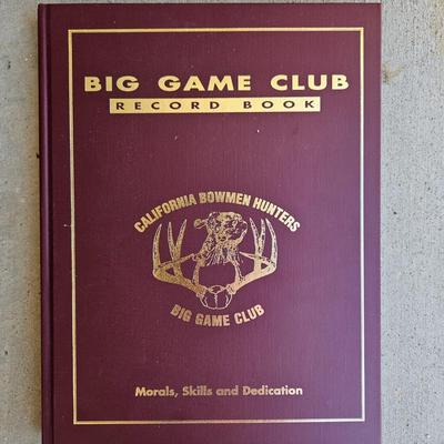 BIG GAME HUNTING RECORD BOOK