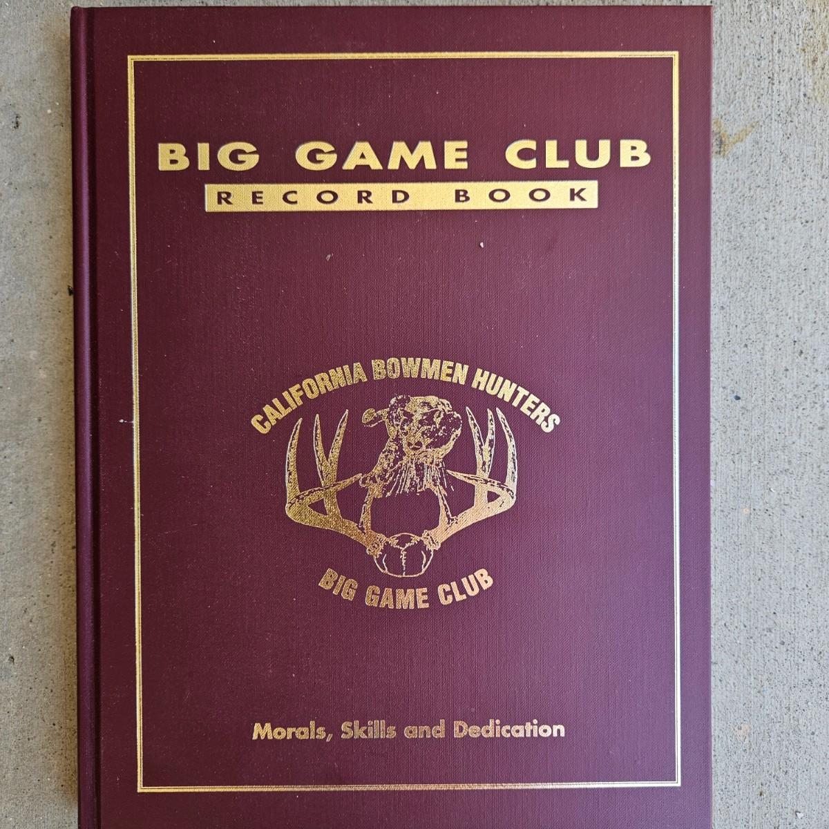 BIG GAME HUNTING RECORD BOOK