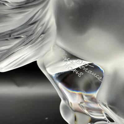 Lalique Kazak Horse Sculpture Clear Crystal