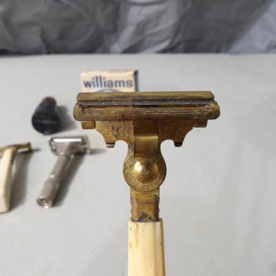 Vintage Razors And Shaving Soap and Brush