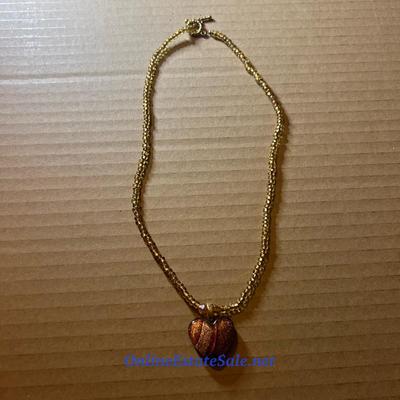 BROWN HEART NECKLACE