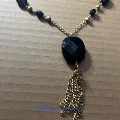 GOLD AND BLACK NECKLACE