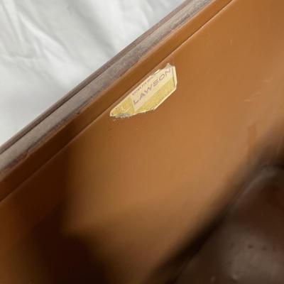 Antique metal trash can