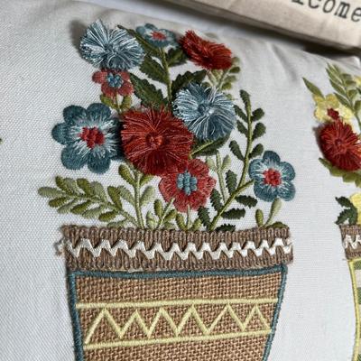 Spring themed pillows