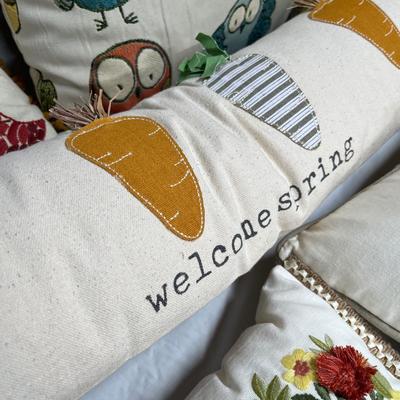 Spring themed pillows