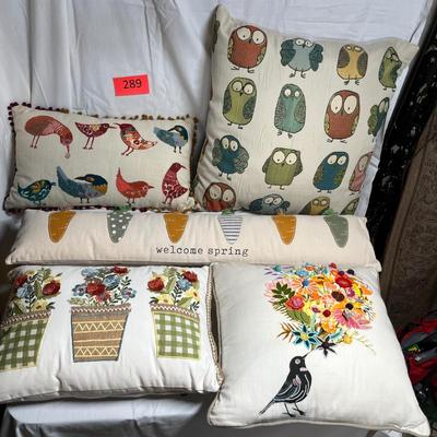 Spring themed pillows