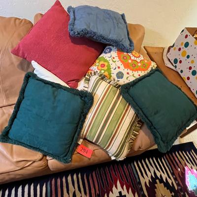 Large lot of assorted throw pillows